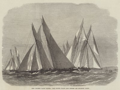 New Thames Yacht Match, the Flying Cloud and Others Off Mucking Light by Edwin Weedon